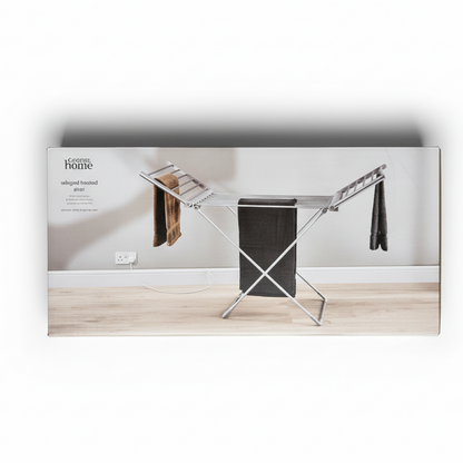 Product packaging with a wooden surface and geometric design on a white background